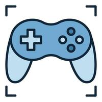 ordenador personal gamepad vector inalámbrico juego controlador de colores icono o símbolo