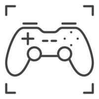 inalámbrico vídeo juego controlador vector gamepad icono o símbolo en contorno estilo