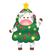 christmas icon tree cow png