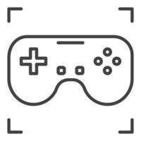 vídeo juego controlador vector juego de azar dispositivo para juegos amante contorno icono o símbolo