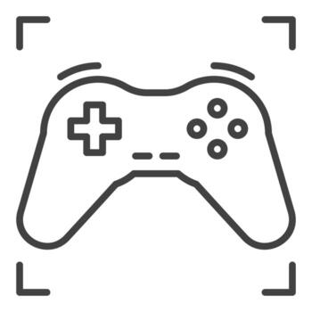 Gamepad or Game Controller vector Controlling Device outline icon or symbol