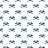 Controller or Gamepad vector colored seamless pattern