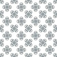 Drone vector concept simple outline seamless pattern