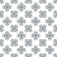 Drone vector concept simple outline seamless pattern