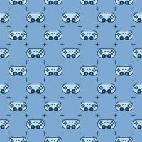 Gamepad or Game Controller vector colored seamless pattern