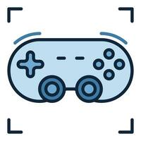 Gamepad or Game Controller vector colored icon or design element