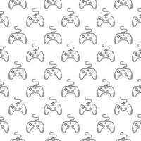 Gamepad for Computer vector Gamer Controlling Device simple seamless pattern in thin line style