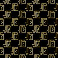 RC Drone Battery vector concept line dark seamless pattern