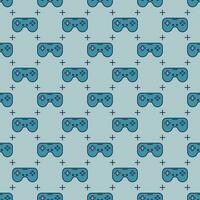 Game Controller vector Device for Video Games colored seamless pattern