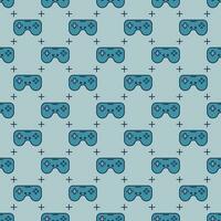 Game Controller vector Device for Video Games colored seamless pattern