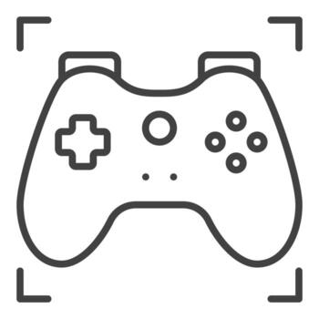 Game Controller for Gamer vector Gamepad icon or symbol in outline style