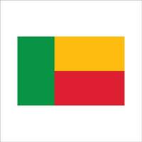 Benin flag icon vector template