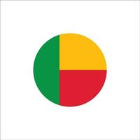 Benin flag icon vector template