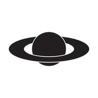 ringed planet icon vector