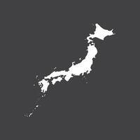 Japón mapa icono vector