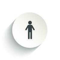 Male icon isolated on white background. vector