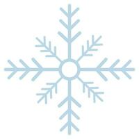 Blue silhouette snow flake sign isolated on white background. vector