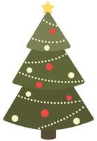 Christmas tree emoji vector illustration flat design isolated on white background.