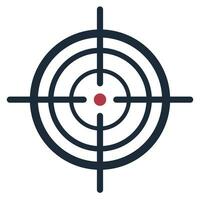 Target flat icon style isolated on white background. vector