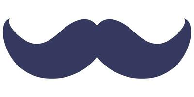Vector mustache icon isolated on white background.