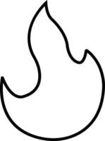 Fire icon in line style. Fire flame symbol isolated on Bonfire silhouette logotype. Emergency Related Contains such Automated external defibrillator, Siren vector apps website