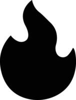 Fire icon in flat style. Fire flame symbol isolated on Bonfire silhouette logotype. Emergency Related Contains such Automated external defibrillator, Siren vector apps website