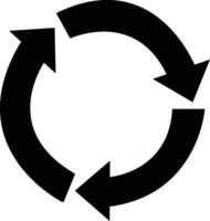 recycle symbol in flat style icons with frame. Isolated on cardboard boxes or packaging of goods such as warning signs logotype vector for apps and website