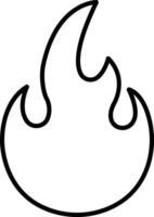 Fire icon in line style. Fire flame symbol isolated on Bonfire silhouette logotype. Emergency Related Contains such Automated external defibrillator, Siren vector apps website