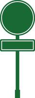 road sign icon in flat isolated on Mockup template for a text. Highway traffic blank plate Road sign in realistic style danger blank warning empty signs. vector for apps web