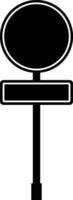 road sign icon in flat isolated on Mockup template for a text. Highway traffic blank plate Road sign in realistic style danger blank warning empty signs. vector for apps web