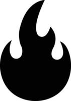 Fire icon in flat style. Fire flame symbol isolated on Bonfire silhouette logotype. Emergency Related Contains such Automated external defibrillator, Siren vector apps website