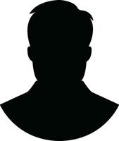 usuario perfil, persona icono en plano aislado en adecuado para social medios de comunicación hombre perfiles, salvapantallas representando masculino cara siluetas vector para aplicaciones sitio web