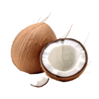 AI generated Coconut No Background Applicable to Any Context Perfect for Print on Demand png