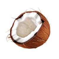 AI generated Coconut No Background Applicable to Any Context Perfect for Print on Demand png