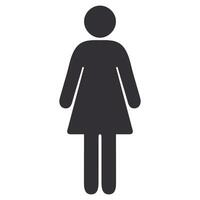 Women restroom sign. Female icon symbol isolated on white background. vector