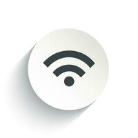 Wifi icono aislado en blanco antecedentes. vector