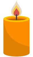 Aromatic candles flat vector illustration isolated on white background.