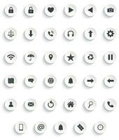 Contact information buttons vector icon set Isolated on white background. Contact us icon set.