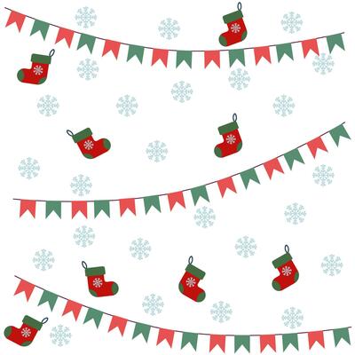 Cute christmas decoration isolated on white background.