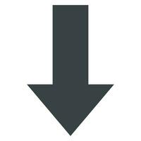 An icon down arrow vector