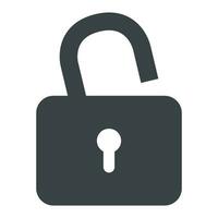 Safe secure padlock icon isolated on white background. vector