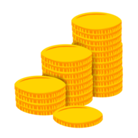 The gold coin drawing png image for Business or casino concept