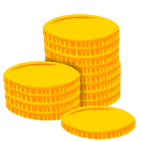 The gold coin drawing png image for Business or casino concept