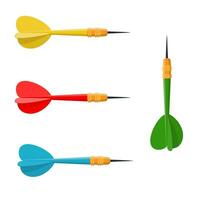 Darts arrow icon isolated on white background. Vector illustration in flat style