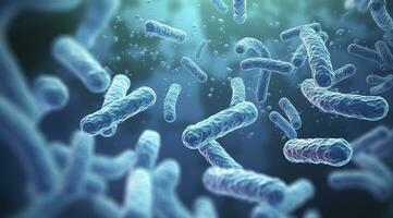 AI generated Legionella pneumophila Bacteria. Medical 3d illustration. AI Generated photo