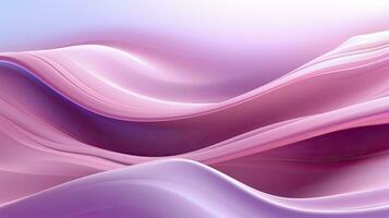 AI generated Abstract 3D image of digital waves in shades of pink and purple. AI Generated photo