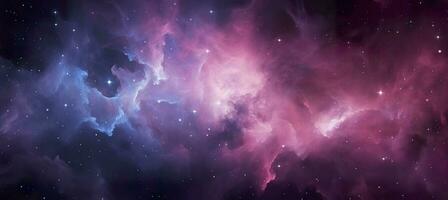 AI generated Galaxy texture with stars and beautiful nebula in the background, pink and gray. AI Generated photo