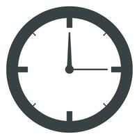 Clock icon vector isolated on white background.