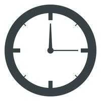 Clock icon vector isolated on white background.