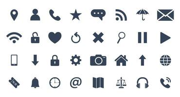 conjunto de genérico social medios de comunicación principal usuario interfaz icono colección aislado en blanco antecedentes vector